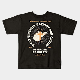 West Virginia Patriots For Christ Defenders of Liberty Christian Kids T-Shirt